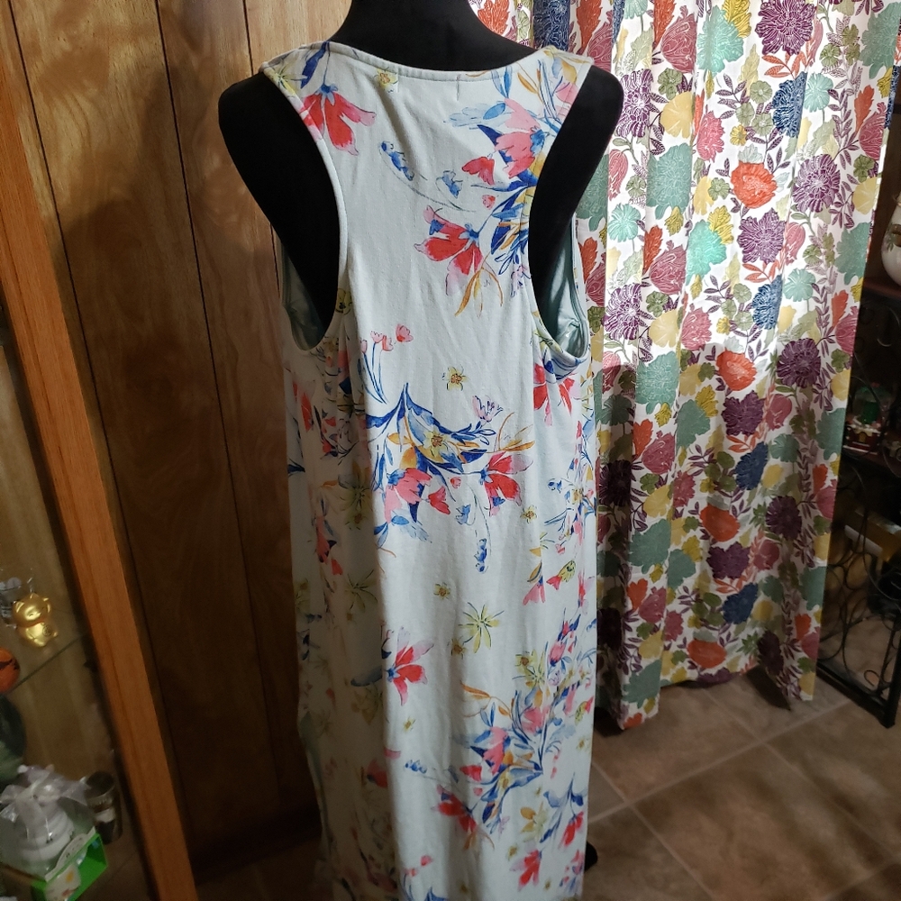PJ Salvage Floral Nightgown - Blue Floral - Picture 2 of 6